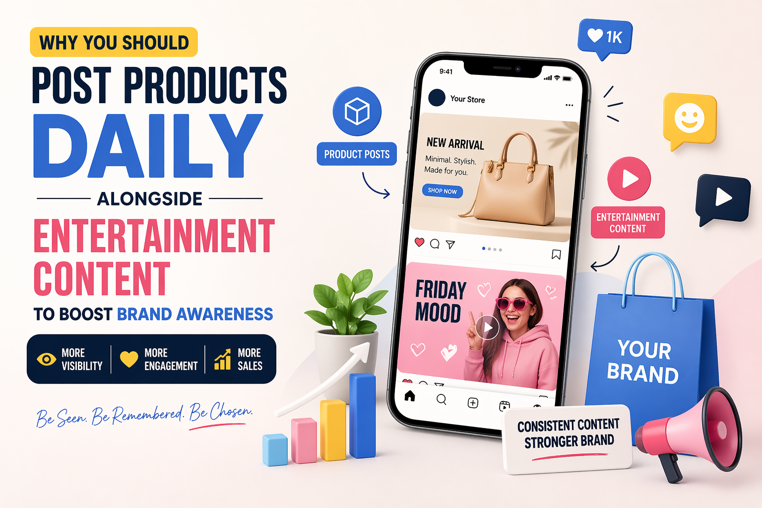 Why You Should Post Products Daily Alongside Entertainment Content to Boost Brand Awareness